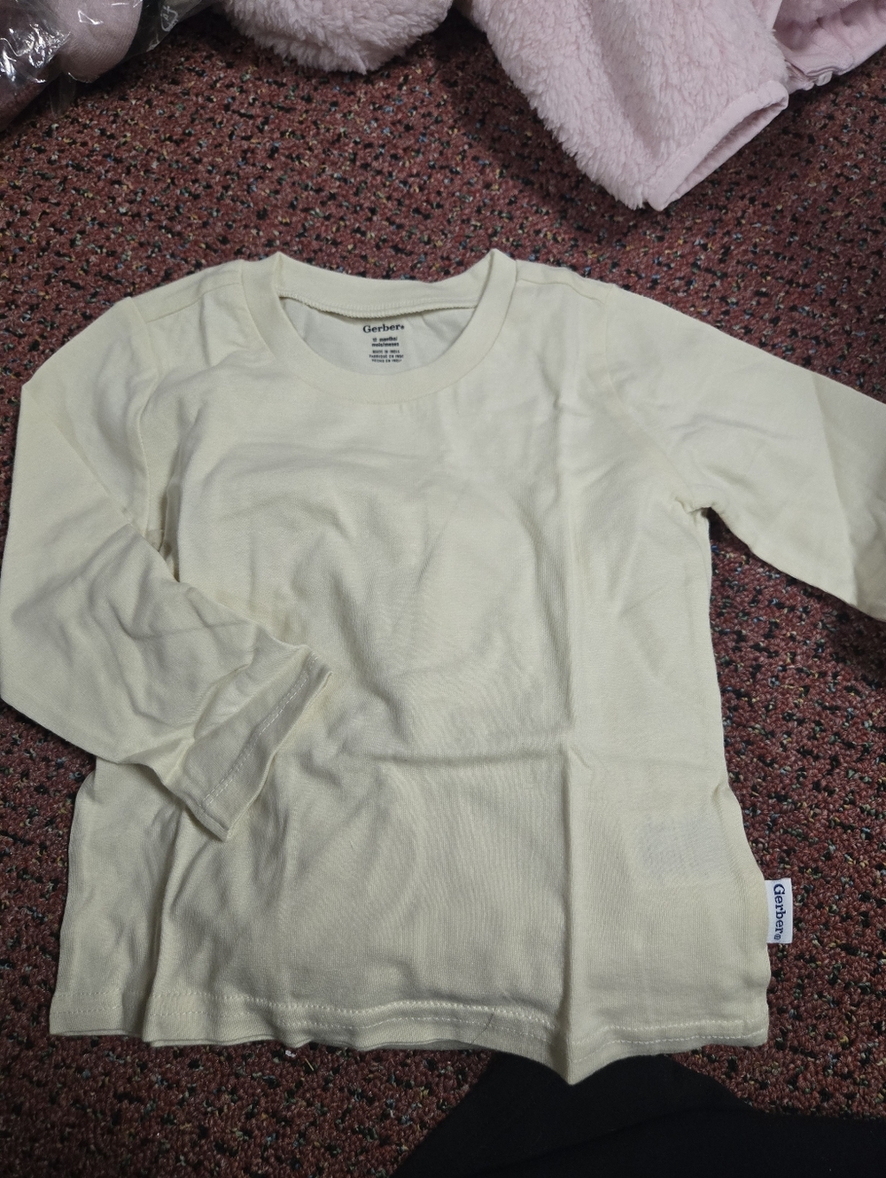 Gerber Yellow Crewneck Long Sleeve Baby Tee
